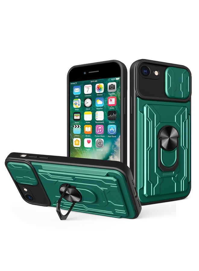 اس-توب جراب لهاتف iPhone SE 2022 / SE 2020 / 8 / 7 جراب هاتف مزود ببطاقة كاميرا منزلقة - Image 1