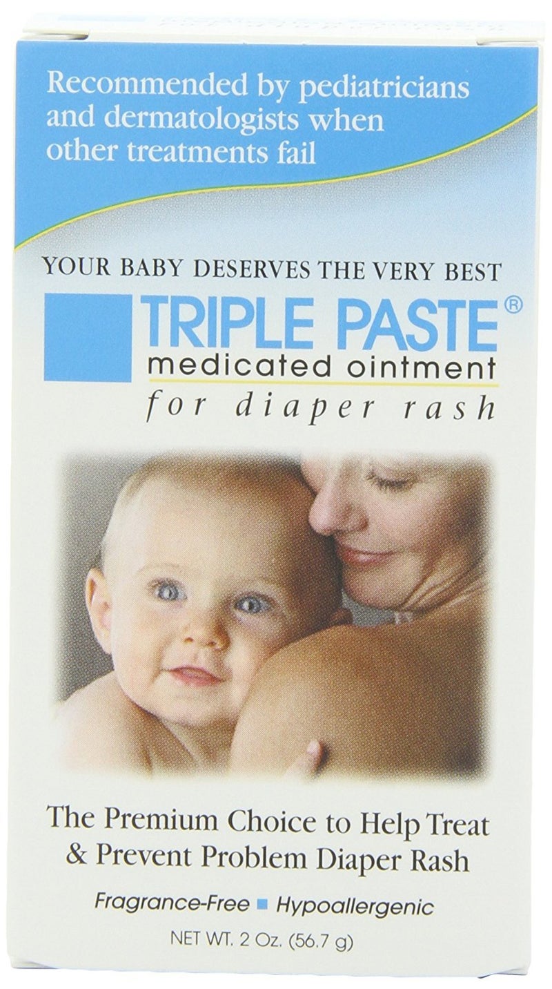 Triple Paste Triple Paste Medicated Ointment for Diaper Rash, 2-Ounce (Pack of 2) - Image 1