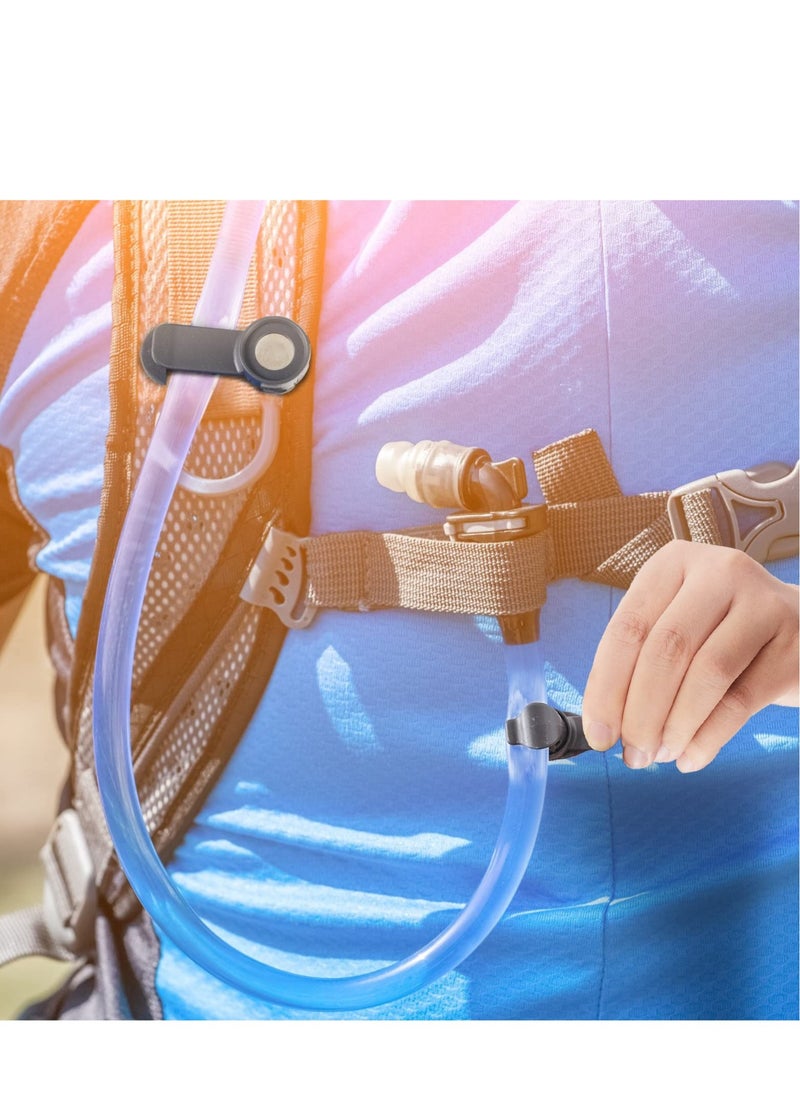 Excefore 3Pcs Water Tube Clips Automatic Reset Universal Water Bladder Hose Clip Removable Hydration Pack Clamp Magnetic Hose Holder for Outdoor Cycling Running  - Image 2