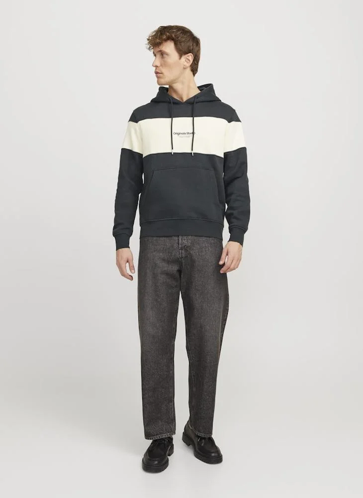 جاك اند جونز Jorvesterbro Block Drawstring Hoodie