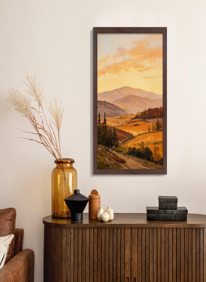 Fisnish 24x36 Poster Frame Walnut Woodgrain, Poster Frames 24 x 36 inches or 24x36 Picture Frames with HD Plexiglass Durable and Scratch-proof for Horizontal or Vertical Wall Mounting, 1 Pack - Image 2