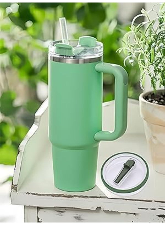 ميكسد عبوة من قطعتين من أغطية أكواب قابلة للطي سعة 40 أونصة، مناسبة لأكواب Quencher، أغطية أكواب مقاومة للانسكاب، غطاء أكواب قابل لإعادة الاستخدام - Image 2