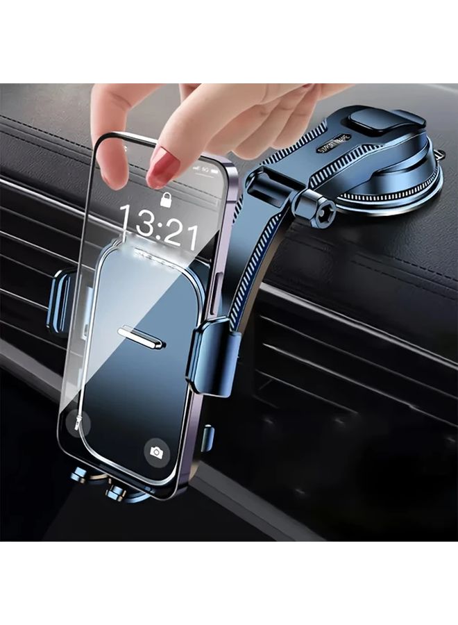 360 Degree Rotating Suction Cup Phone Holder Black Dashboard Car Mount Hands Free Driving - Image 1