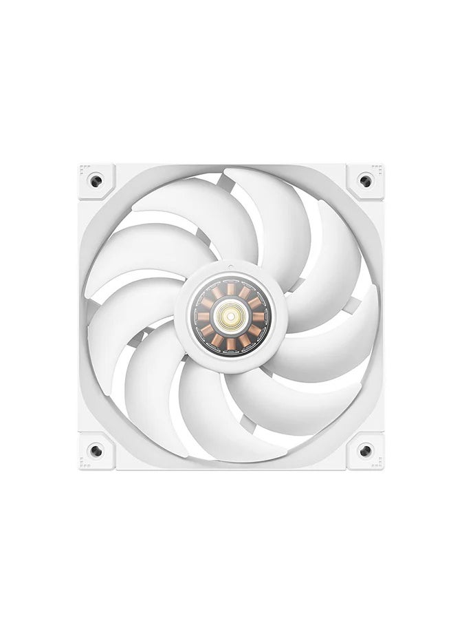 DEEPCOOL - FT12 WH 120mm High-Performance Internal Cooling Fan, Low-Noise Operation, Fluid Dynamic Bearing, White LED, Optimized Airflow for PC Builds - Image 1