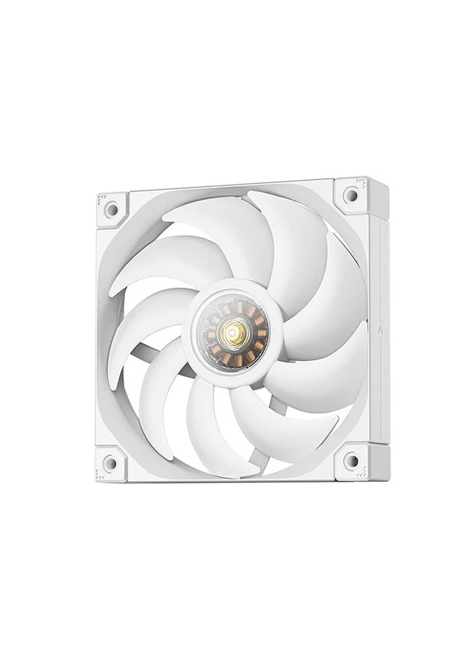 DEEPCOOL - FT12 WH 120mm High-Performance Internal Cooling Fan, Low-Noise Operation, Fluid Dynamic Bearing, White LED, Optimized Airflow for PC Builds - Image 1