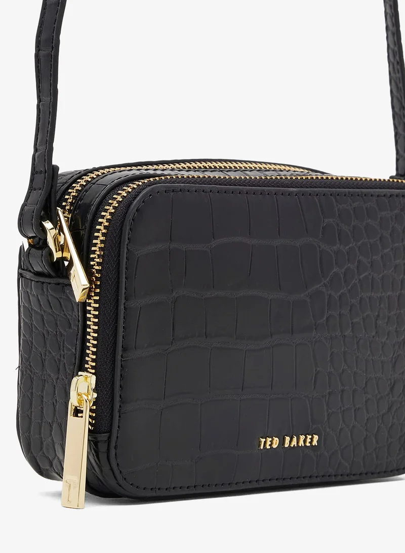 Ted Baker  Stina Double Zip Croc Camera Bag for Women | Best Price UAE