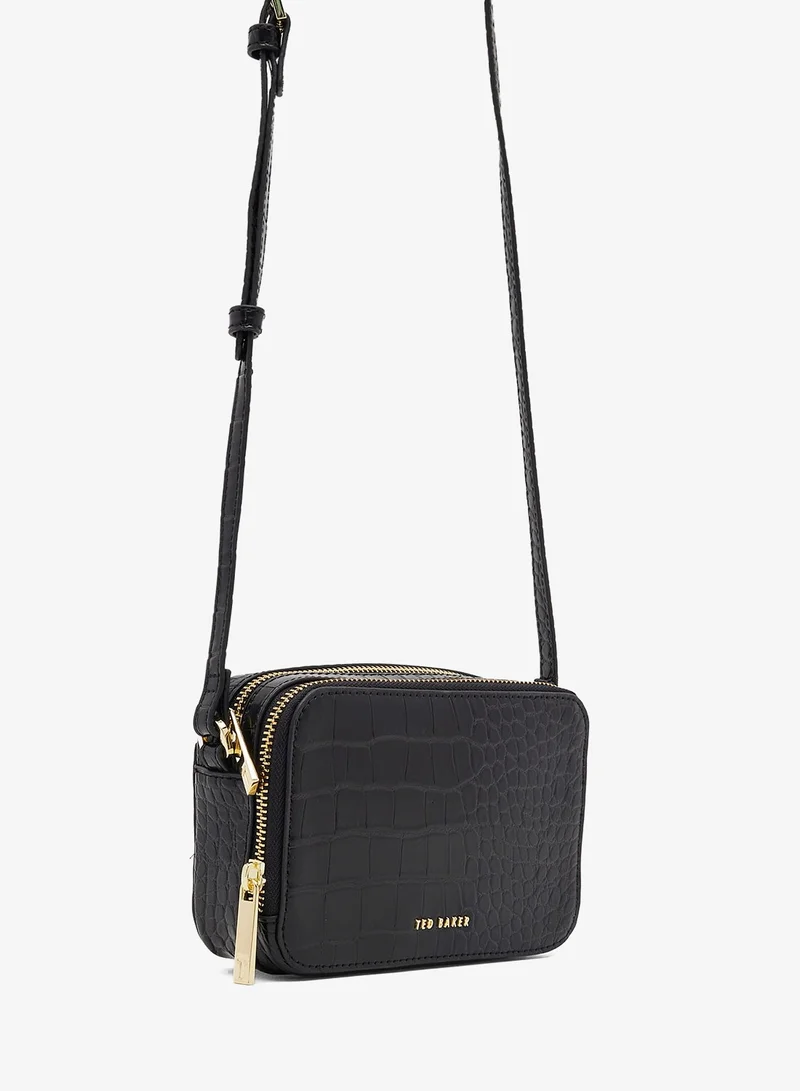 Ted Baker  Stina Double Zip Croc Camera Bag for Women | Best Price UAE