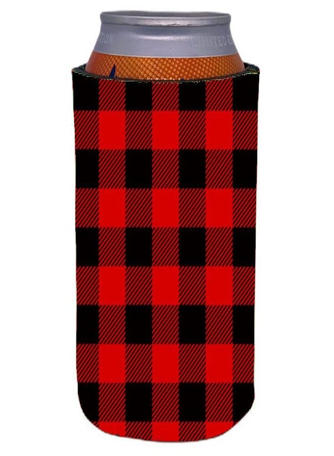 Coolie Junction Buffalo Check Flannel Pattern Collapsible Can Coolie - Image 1