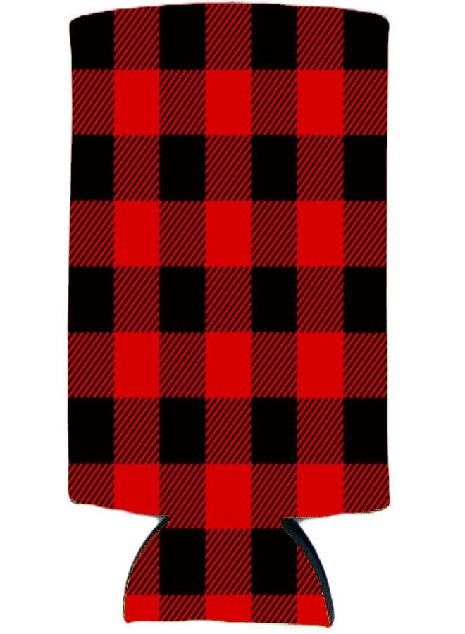 Coolie Junction Buffalo Check Flannel Pattern Collapsible Can Coolie - Image 2