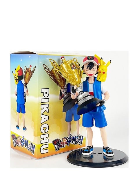 Pokémon Pichu Figure – Ash’s Pikachu Champion Edition, Standing Pose, PVC Collectible Statue in Box Packaging, 18.5cm Height