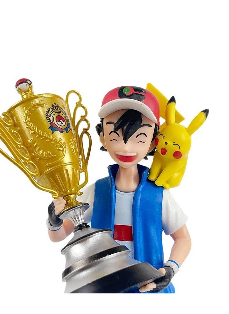 NIBEMINENT - Pokémon Pichu Figure – Ash’s Pikachu Champion Edition, Standing Pose, PVC Collectible Statue in Box Packaging, 18.5cm Height - Image 1