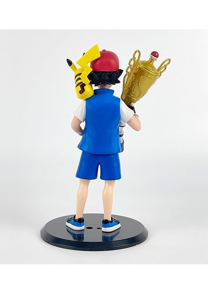 NIBEMINENT - Pokémon Pichu Figure – Ash’s Pikachu Champion Edition, Standing Pose, PVC Collectible Statue in Box Packaging, 18.5cm Height - Image 1