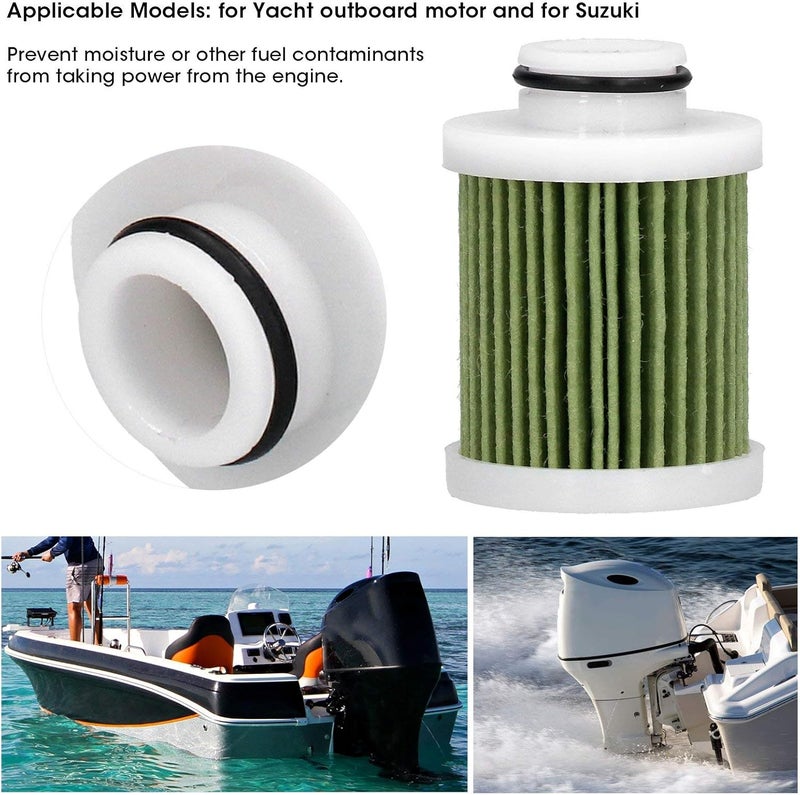 woobles Cartridge Fuel, High Flow Rate Fuel Filter Cartridge for Suzuki Yacht Outboard Motor Auto Part 15412‑92J00 (Random Color) - Image 2