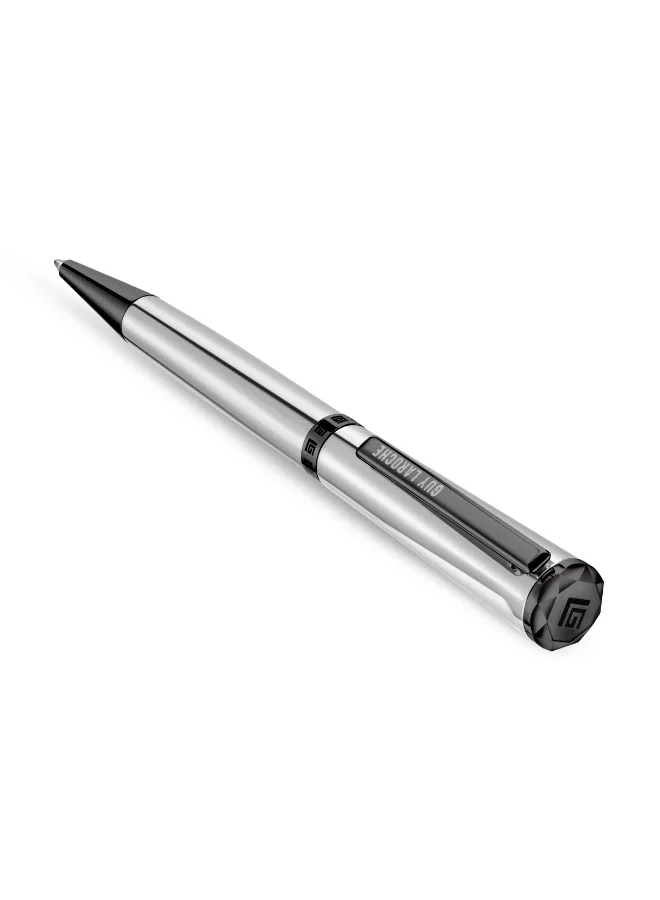 Guy Laroche Vincent Stainless Steel Pen with Gunmetal Trims & Running Logo
