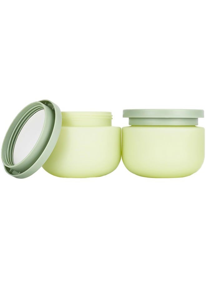 Qeuly 8.8 Oz Plastic Jars With Lids，2 Pcs Cosmetic Containers With Lids, Leak Proof Cosmetic Jars, Body Butter Containers for Cream, Bath Salt, Sugar Scrub, Gel, Slime, Rhinestone Storage - Image 1