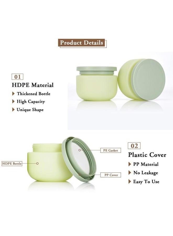 Qeuly 8.8 Oz Plastic Jars With Lids，2 Pcs Cosmetic Containers With Lids, Leak Proof Cosmetic Jars, Body Butter Containers for Cream, Bath Salt, Sugar Scrub, Gel, Slime, Rhinestone Storage - Image 4