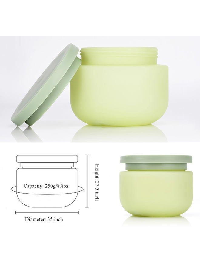Qeuly 8.8 Oz Plastic Jars With Lids，2 Pcs Cosmetic Containers With Lids, Leak Proof Cosmetic Jars, Body Butter Containers for Cream, Bath Salt, Sugar Scrub, Gel, Slime, Rhinestone Storage - Image 3