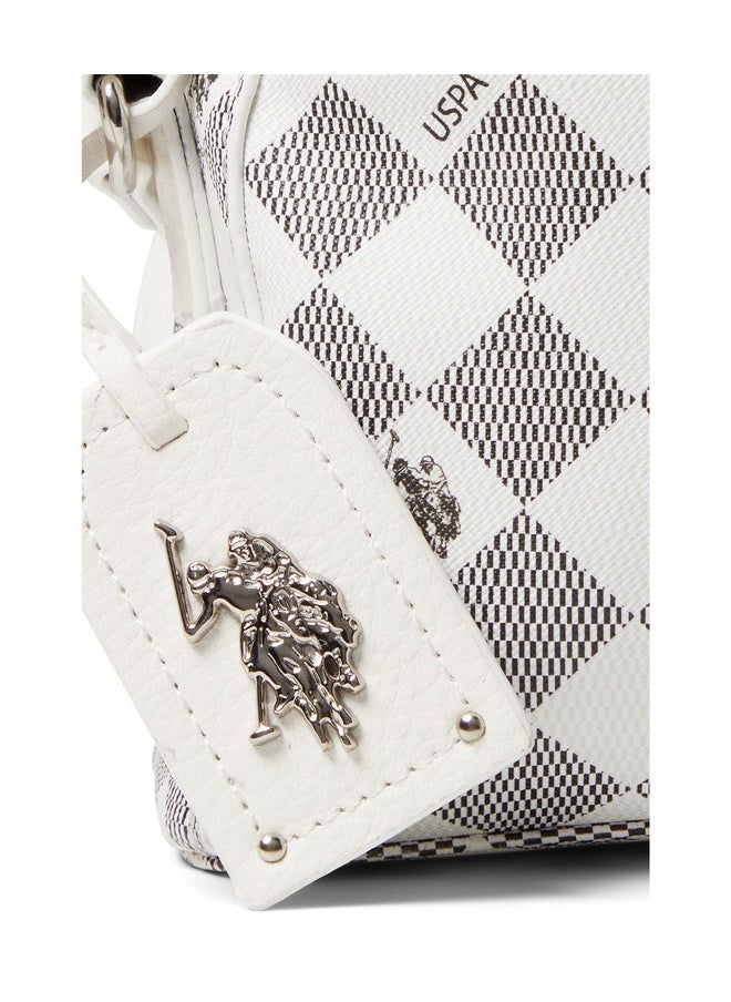 U.S. Polo Assn. Diamond Signature Crossbody Black White One Size  - Image 2