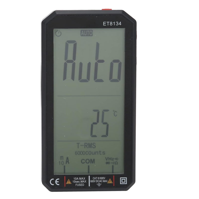 ET8134 Multi Function Multimeter, Digital LCD Auto Multimeter with Alarm Function, 10A 600V u Meter for Electrician, Weight ABS Electricity Tool with Test s - Image 2
