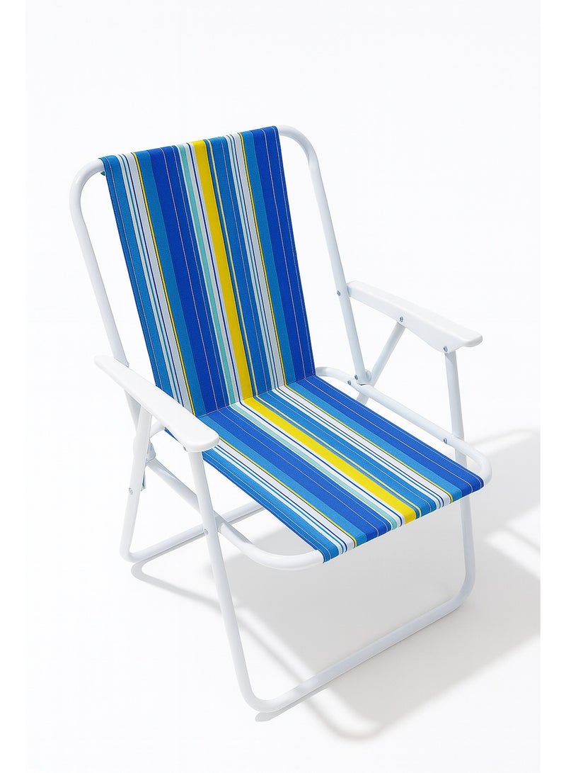 Panvil Camping Foldable Beach Chair – Lightweight Portable Chair with Hard Armrest – Comfortable Outdoor Folding Chair for Adults, Lawn, Picnic, Trip & Travel - Image 1