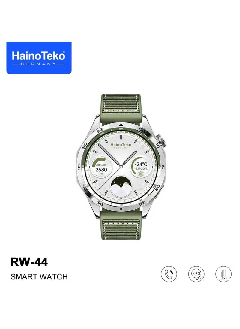 Haino Teko RW44 Round Screen AMOLED Display Smart Watch – Stylish and Durable with 3 Interchangeable Straps and Wireless Charger – Perfect for Gents & Boys - Image 3