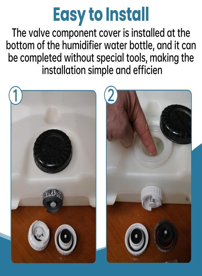Aulpq Humidifier Bottle Valve Cap, for Emerson Moistair EA1407, HD1407, HD1409, EA14070, HD14070,Also for Essick 509229-1,819024,822419-2,and for Kenmore 758.141060, 758.141062, 758.14160,-2 Pcs - Image 5