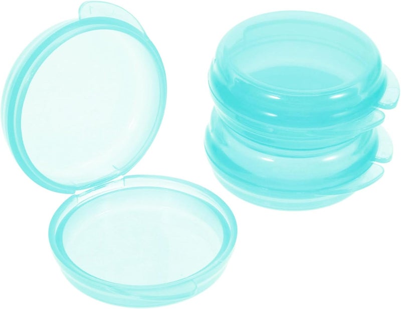 Portable Travel Pill Organizer Box 3pcs Small Round Pill Case Holder with Compartments for Daily Vitamin Storage, Plastic Mini Medicine Container for On-the-go Use - Image 1