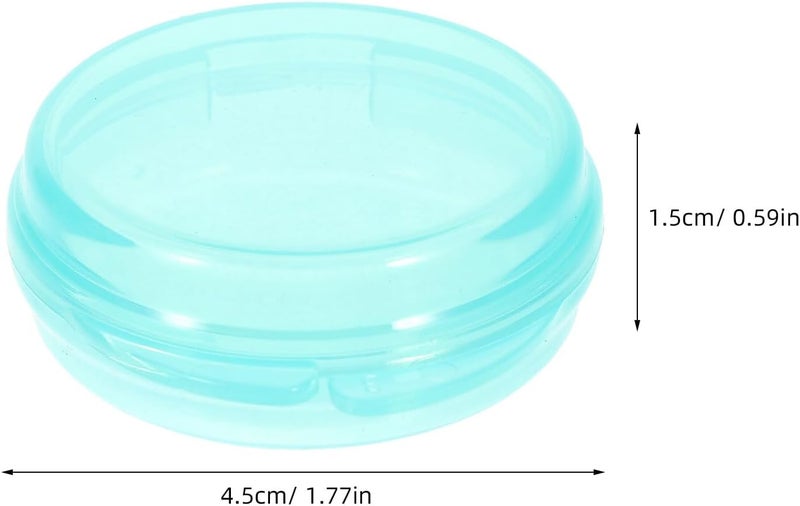 Portable Travel Pill Organizer Box 3pcs Small Round Pill Case Holder with Compartments for Daily Vitamin Storage, Plastic Mini Medicine Container for On-the-go Use - Image 2
