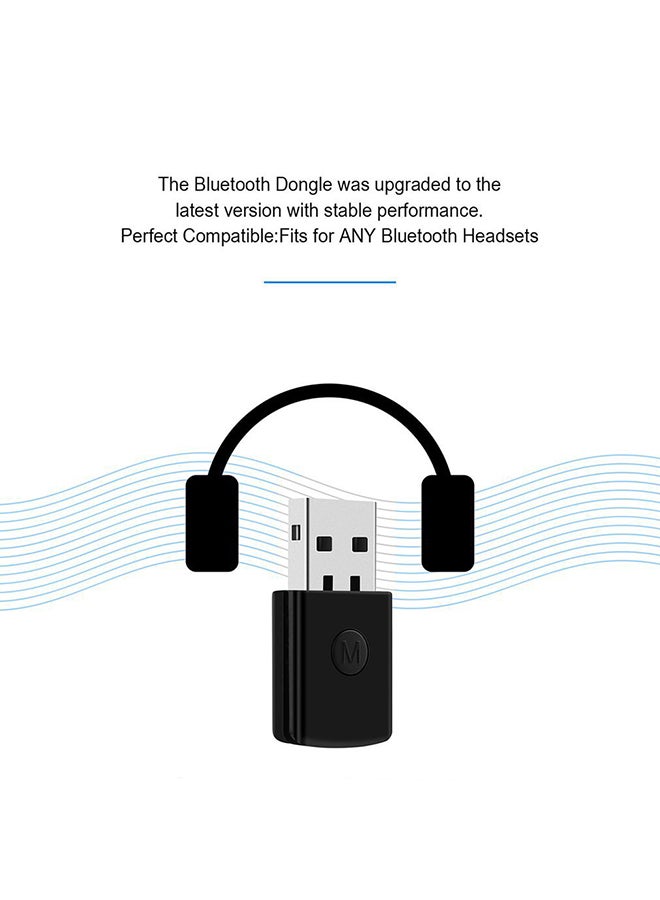 Loquat USB Dongle Wireless Headphone MIC Adapter For PS4 Black  - Image 2