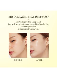 CARVENCHY Bio-Collagen Real Deep Mask,Extra Soft Moisturizing Molecules and Cleansed Skin 4pcs x 34ml,Sensation,Mix,Dry  - Image 5