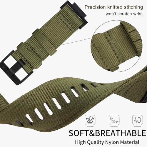 Abanen Rugged Nylon Watch Band for Casio gshock DW-5600/8900, Adjustable Sports Wrist Strap for GA-100/GW-B5600/GB-5600 /GW-6900 (Military Green) - Image 5