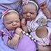 Anano Reborn Baby Dolls Silicone Full Body18 in Realistic Baby Doll Lifelike Reborn Twins Girls Full Silicone Babys Doll Twins That Look Real Life Babys Posable with Accessories - Image 2