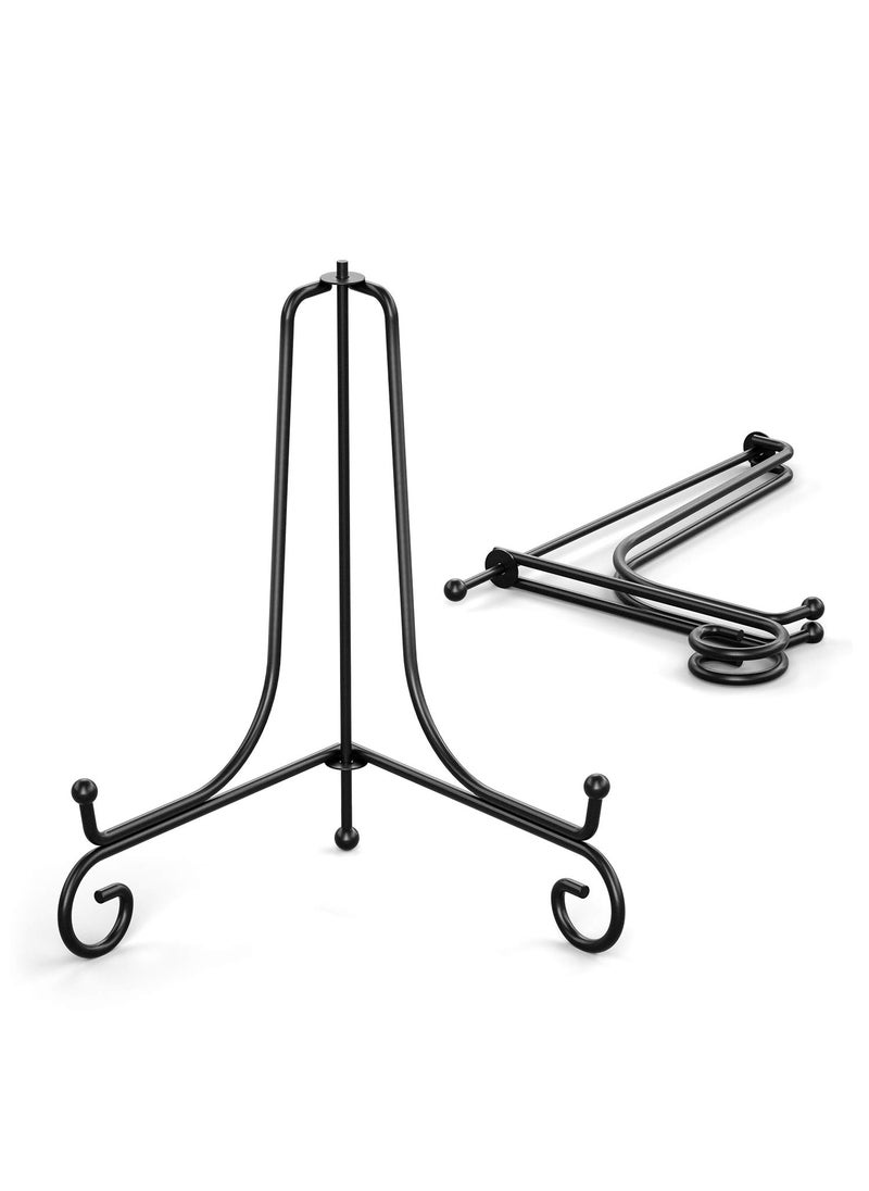 TRLife TRLIFE 10 Inch Plate Holder Display Stand Metal Easel Stand for Picture Frame Decorative Plates Book Photo Collectibles 2 Pack  - Image 1