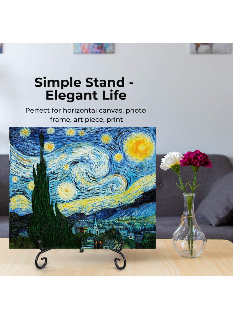 TRLife TRLIFE 10 Inch Plate Holder Display Stand Metal Easel Stand for Picture Frame Decorative Plates Book Photo Collectibles 2 Pack  - Image 3