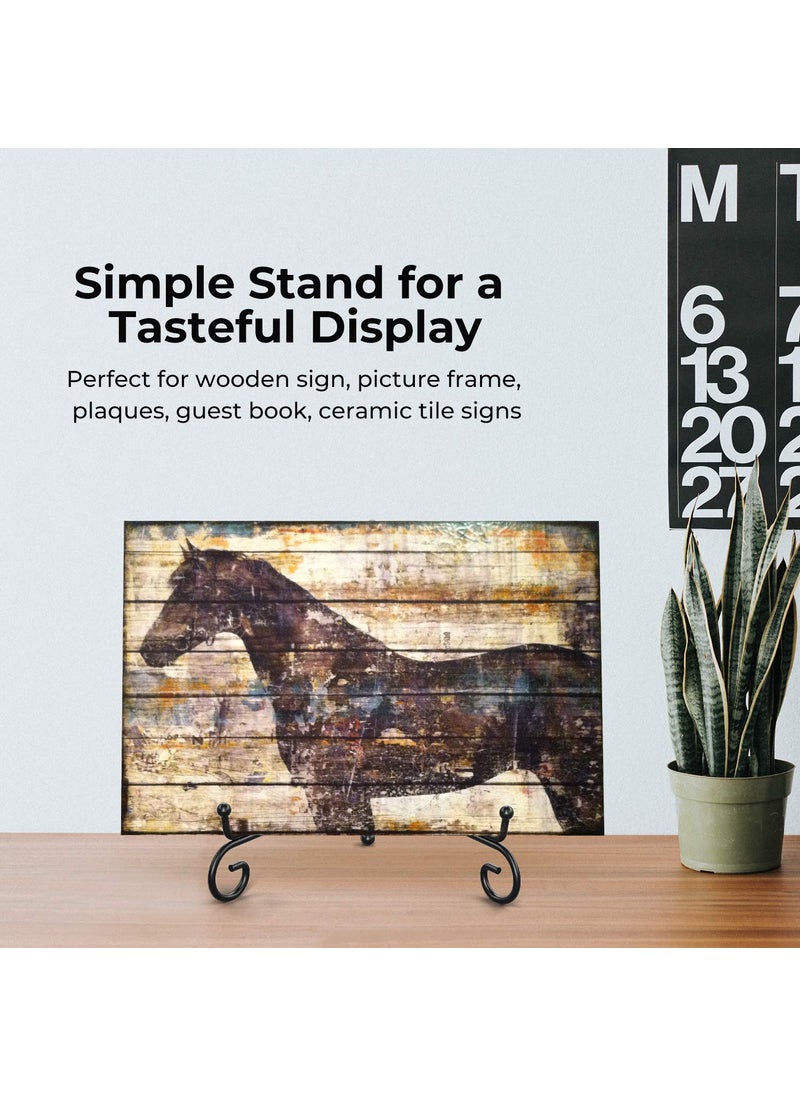 TRLife TRLIFE 10 Inch Plate Holder Display Stand Metal Easel Stand for Picture Frame Decorative Plates Book Photo Collectibles 2 Pack  - Image 5