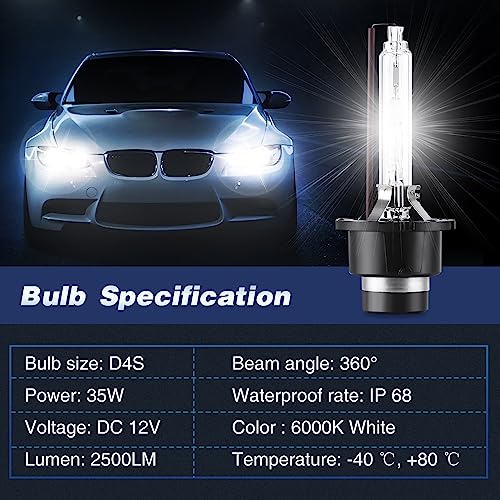 Hiolpen 2 Packs HID Headlight Ballast with Igniter & D4S Bulb for Lexus GS350 GS450h IS200t IS250 IS300 IS350 LS460 LS600h LX570 RX350 RX450h for Toyota Camry Sienna 81107-75020 Xenon Ballast Control Module - Image 4