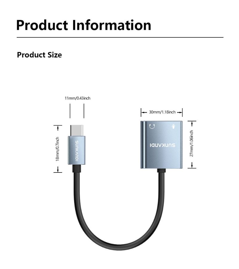 USB-C إلى محول صوت 3.5 ملم بطاقة صوت للحاسوب المحمول والمكتبي وPS5 وسويتش - Image 3