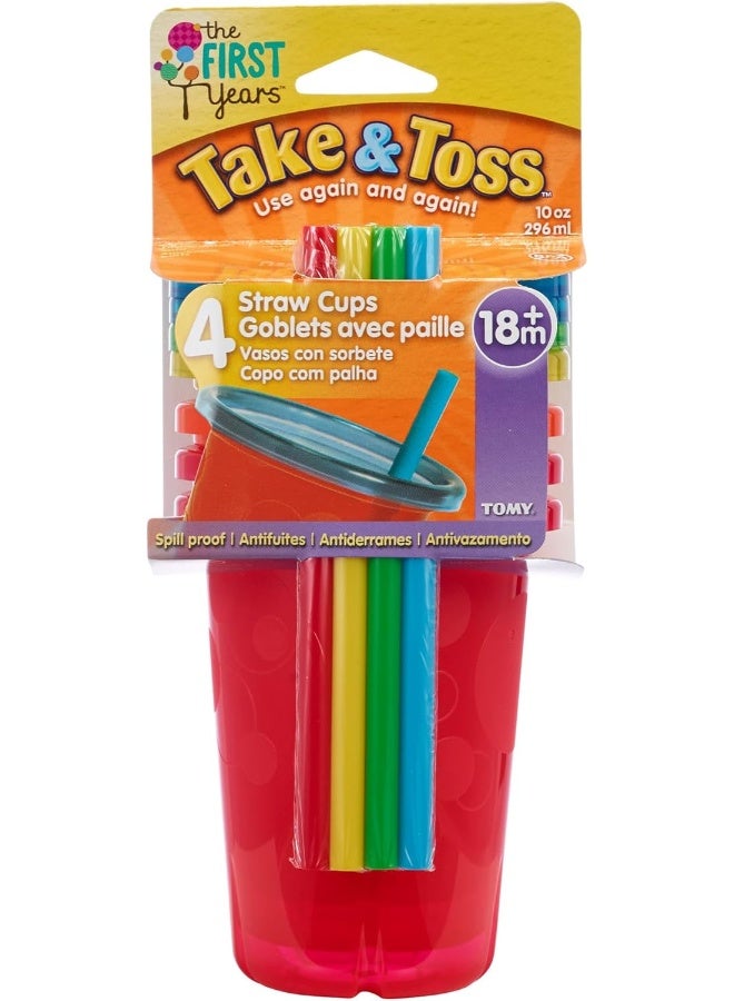 The First Years Take And Toss 10 Oz. Straw Cups (Pack of 4) - Image 2