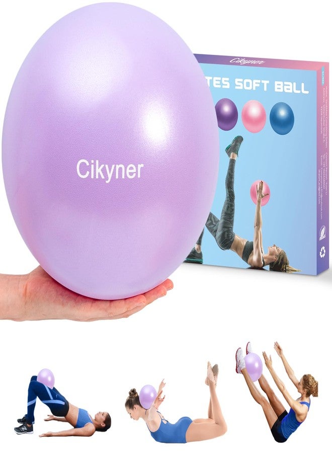 Cikyner Soft Pilates Ball, Small Exercise Ball 9 Inch Mini Gym Ball with Inflatable Straw, Suitable for Pilates, Yoga, Full Body Training, Physical Therapy and Balance improving at Home - Image 1