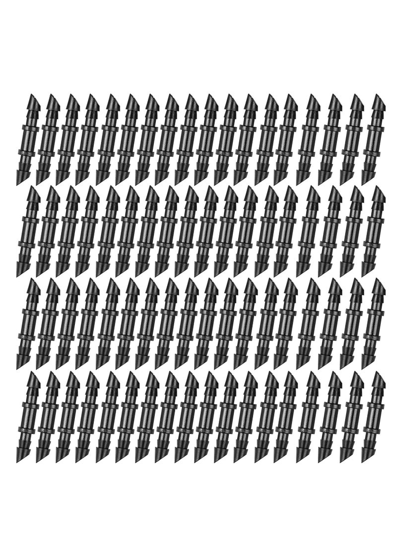 KASTWAVE 100 Piece 1/4 Straight Barb Connector Accessories, Drip Barb Coupling Single Barb Connector for Drip Garden Lawn System Irrigation Accessory Kit - Image 1