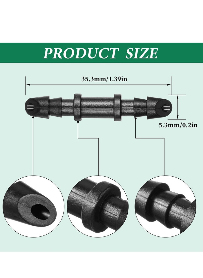 KASTWAVE 100 Piece 1/4 Straight Barb Connector Accessories, Drip Barb Coupling Single Barb Connector for Drip Garden Lawn System Irrigation Accessory Kit - Image 4