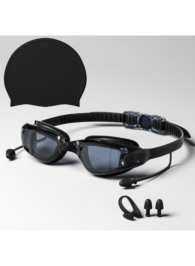 سيستار مجموعة نظارات سباحة مضادة للضباب من خمس قطع، تتضمن قبعة سباحة، وسدادات أذن، ومشبك أنف، ونظارات واقية مانعة للتسرب. تحجب الأشعة فوق البنفسجية بفعالية - مناسبة للجنسين. - Image 2