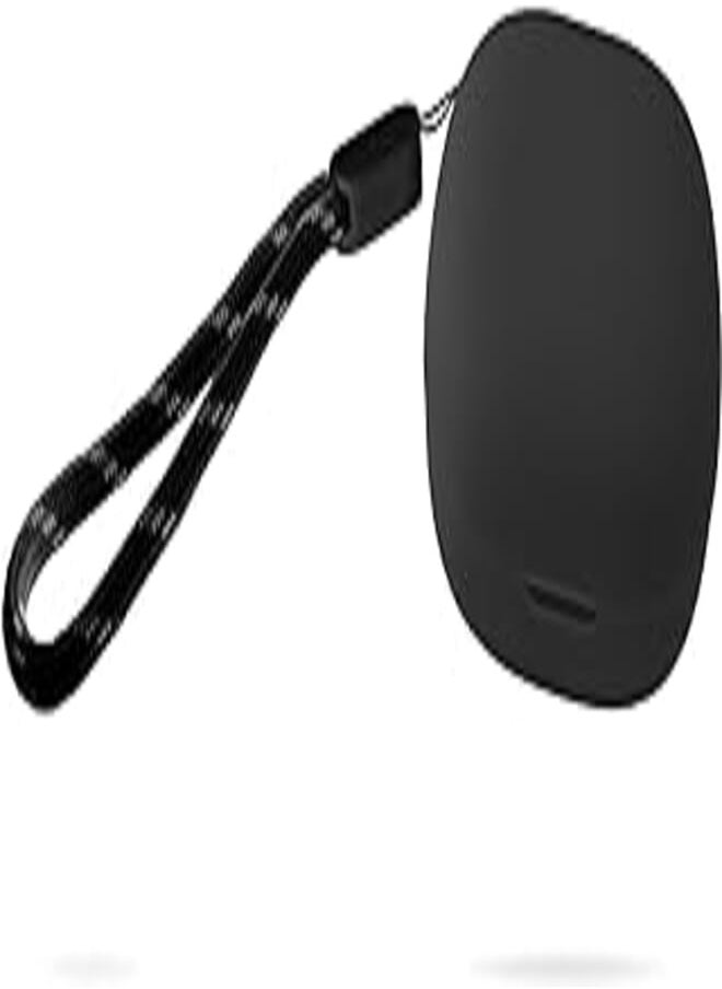 Generic Case Compatible with Anker Soundcore P25i, Soft Silicone TPU Waterproof Full Body Protective Cover with Portable Keychain Hook Shockproof Anti-Scratch (Black) 