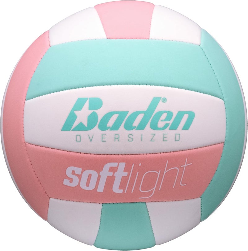 Baden | Softlight VXT2 | No Sting FlexFoam Cover | Youth Oversized Training Volleyball | K-5 Youth Players | 20% Larger + Lighter | Orange/Blue/White | Official Ball of BYOP - Image 1