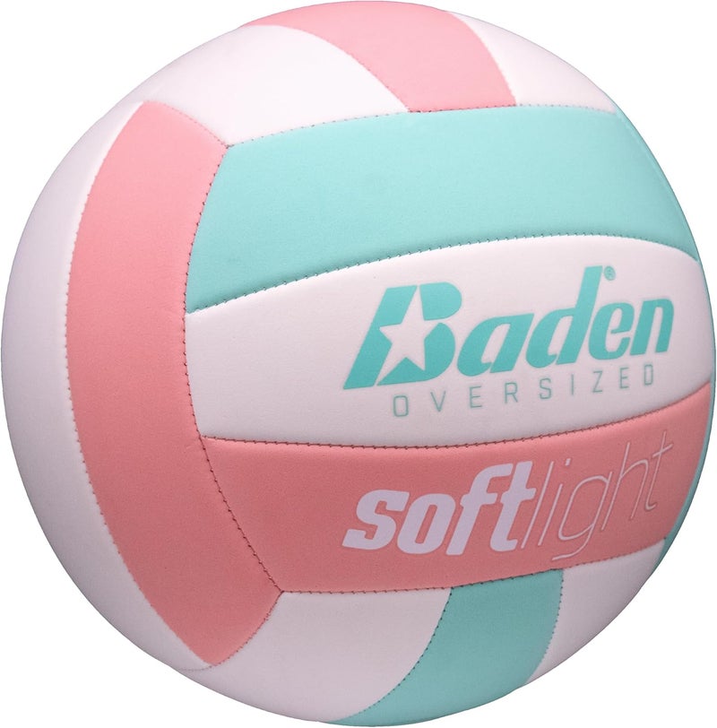 Baden | Softlight VXT2 | No Sting FlexFoam Cover | Youth Oversized Training Volleyball | K-5 Youth Players | 20% Larger + Lighter | Orange/Blue/White | Official Ball of BYOP - Image 2