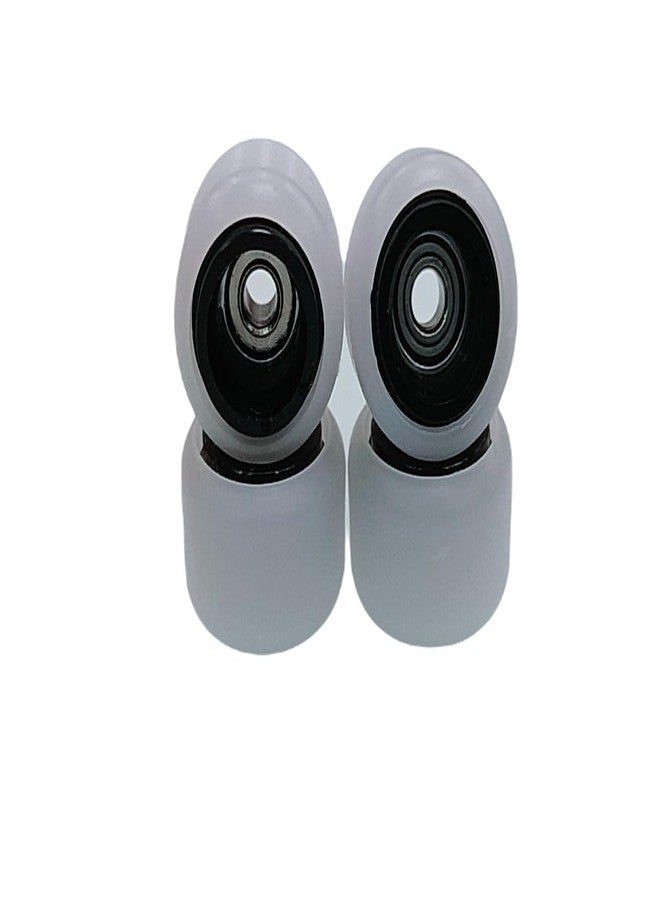 Leefai Fingerboard Wheels Hand embedded Alloy Layer - Hot Finger Skateboard Wheels - Ultra Spin Bearings Wheels - 7.8mmx4.8 mm - White Wheels with Alloy Colorway (BLACK) - Image 1
