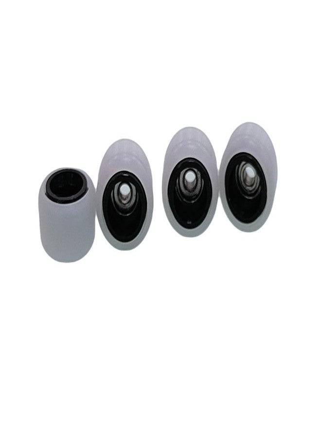 Leefai Fingerboard Wheels Hand embedded Alloy Layer - Hot Finger Skateboard Wheels - Ultra Spin Bearings Wheels - 7.8mmx4.8 mm - White Wheels with Alloy Colorway (BLACK) - Image 3