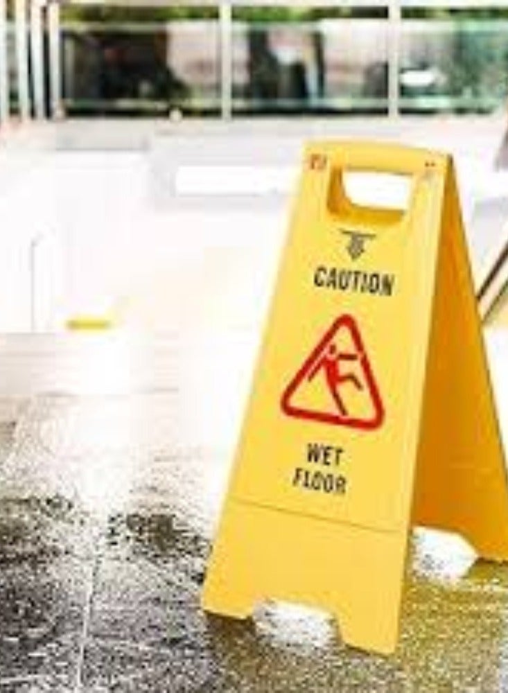 KNP KNP Portable Self Standing Sign Board (CAUTION WET FLOOR) is an essential safety tool designed to alert people to potentially hazardous wet surfaces.  - Image 3