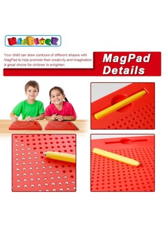 Magblock MAGBLOCK Magnetic Drawing Board for Kids Toddler Doodle & Sketch Toys Includes Magnet Pen Boosting Perschools Creativity Travel & Car Ride Activities (8.58in x6.89in)  - Image 4