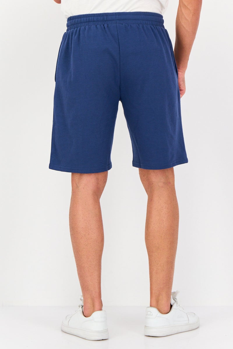 TapouT Men Textured Basic Shorts, Blue Sage - Image 3